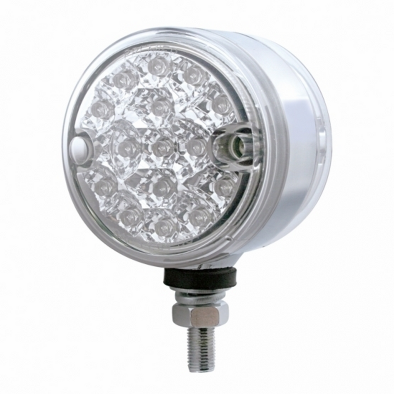 United Pacific 30 LED 3" Dual Function Reflector Double Face Light Amber LED/Clear Lens 37484