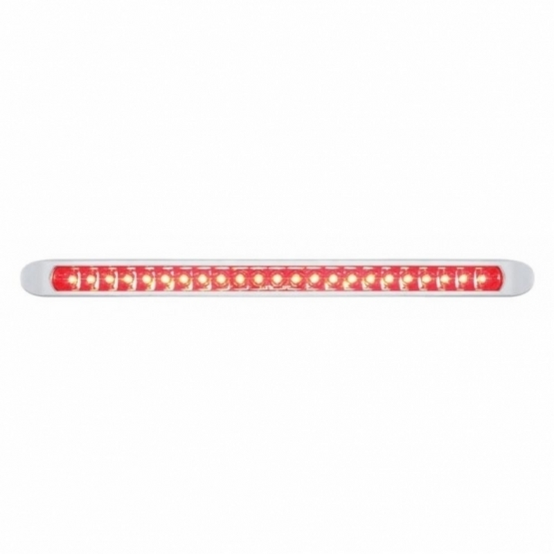 United Pacific 23 LED 17-1/4" Reflector Light Bar With Bezel (Stop, Turn & Tail) Red LED/Red Lens 37511