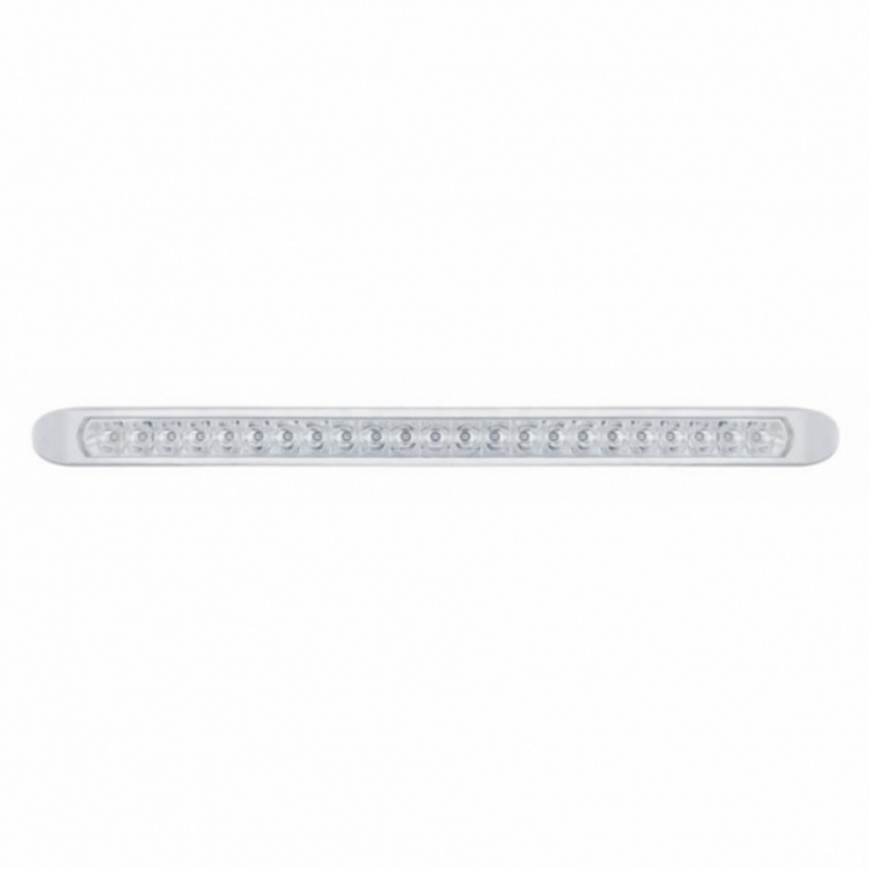 United Pacific 23 LED 17-1/4" Reflector Turn Signal Light Bar With Bezel Amber LED/Clear Lens 37512