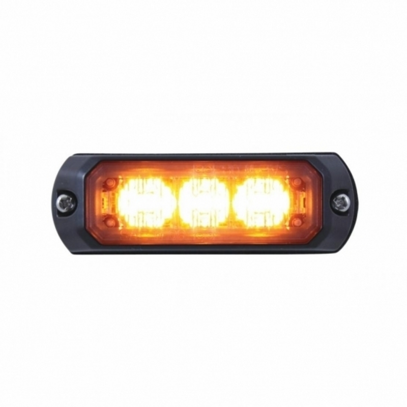 United Pacific 3 LED Mini Warning Light Amber LED (Bulk) 37542B
