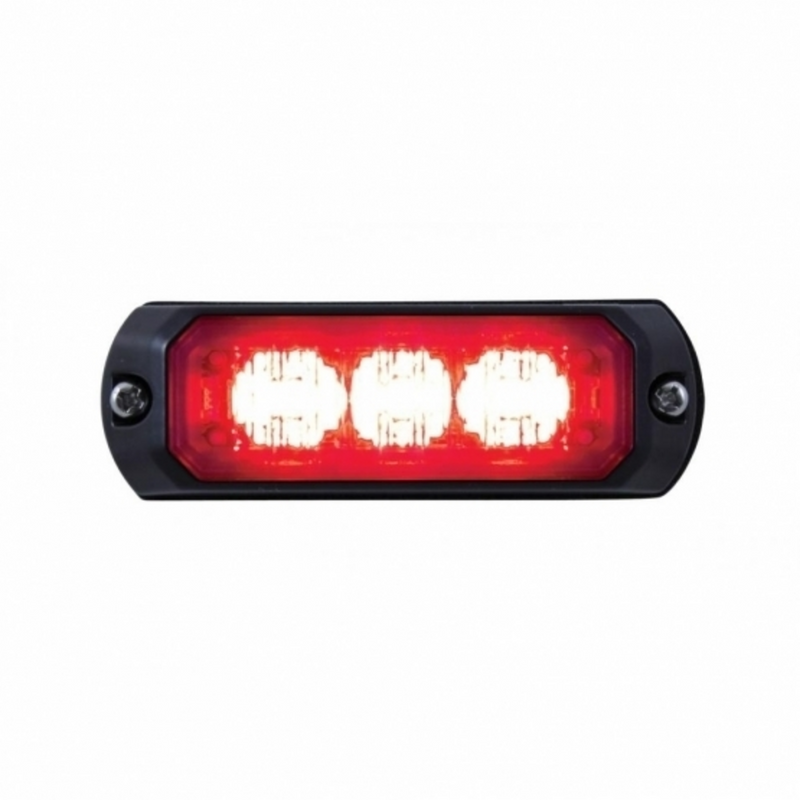 United Pacific 3 LED Mini Warning Light Red LED (Bulk) 37544B