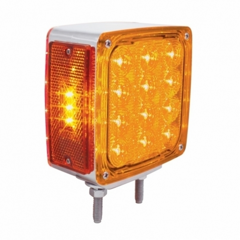 United Pacific 27 LED Double Face Turn Signal Light (Passenger) Amber & Red LED/Amber & Red Lens 37579