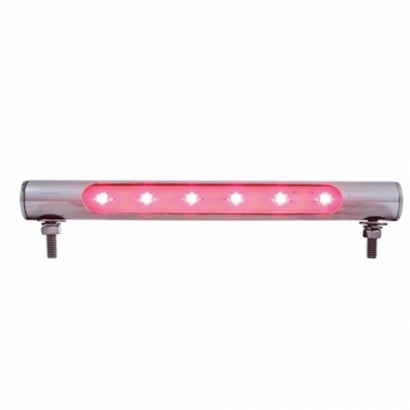 United Pacific 6 LED Stainless Steel Tube Light Red LED 37588