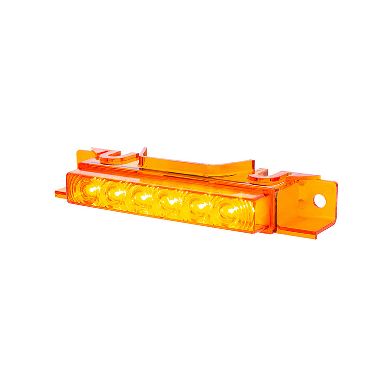 United Pacific 6 LED Competition Series Exterior Visor Light For 1996-2024 Volvo VNL-Amber LED/Amber Lens 37589