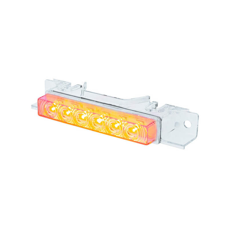 United Pacific 6 LED Competition Series Exterior Visor Light For 1996-2024 Volvo VNL-Amber LED/Clear Lens 37590