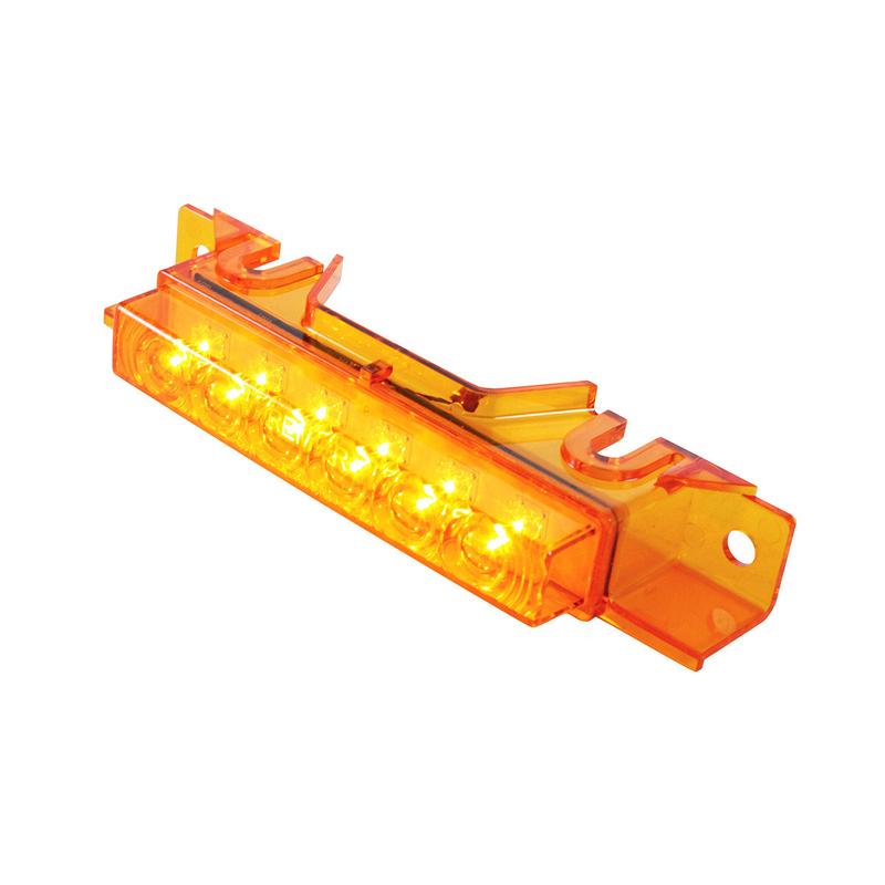 United Pacific 6 LED Exterior Visor Light For 1996-2024 Volvo VNL-Amber LED/Amber Lens 37593