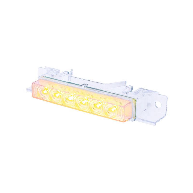 United Pacific 6 LED Exterior Visor Light For 1996-2024 Volvo VNL-Amber LED/Clear Lens 37594