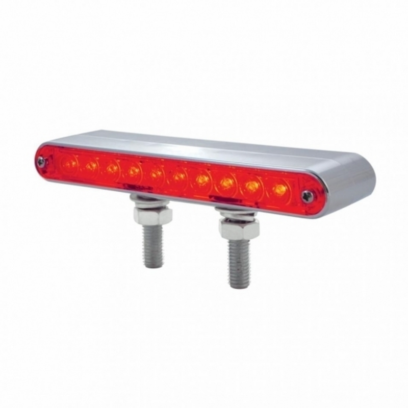 United Pacific 20 LED 6-1/2" Double Face Light Bar Amber & Red LED/Amber & Red Lens 37630