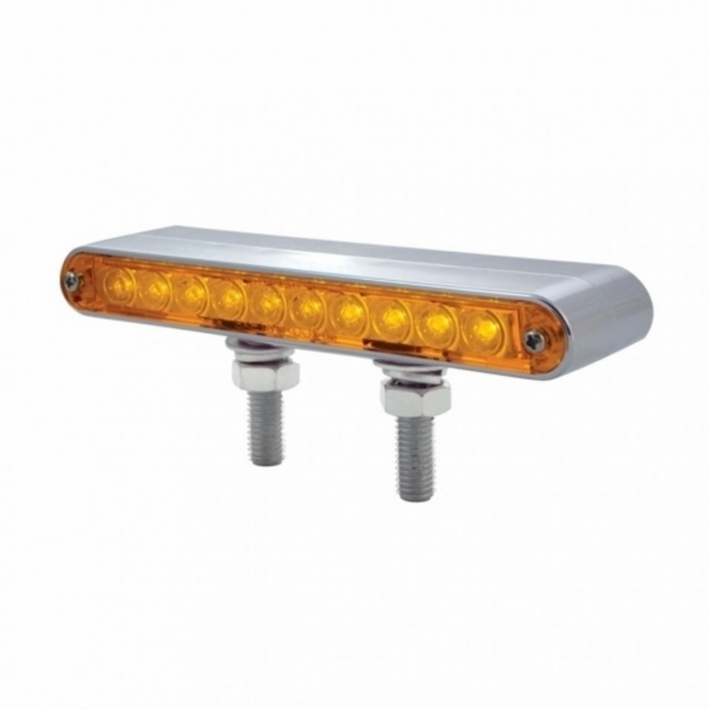 United Pacific 20 LED 6-1/2" Double Face Light Bar Amber LED/Amber Lens 37632