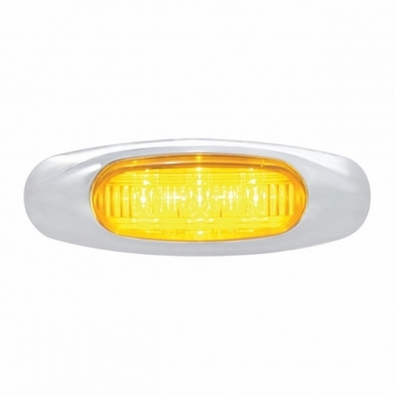 United Pacific 3 LED Light (Clearance/Marker) Amber LED/Amber Lens 37647