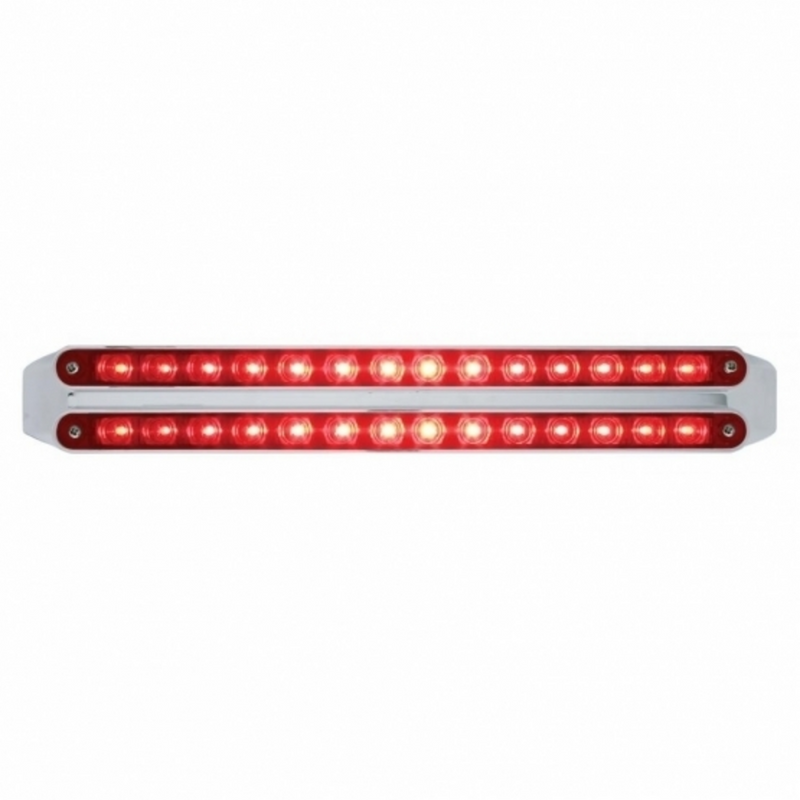 United Pacific Dual 14 LED 12" Light Bars (Stop, Turn & Tail) Red LED/Red Lens 37666