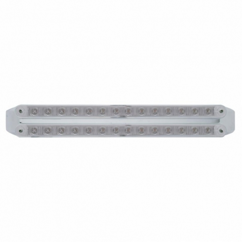 United Pacific Dual 14 LED 12" Turn Signal Light Bars Amber LED/Clear Lens 37667