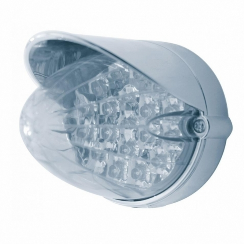 United Pacific 19 LED Reflector Grakon 1000 Flush Mount Kit With Visor Amber LED/Clear Lens 37716