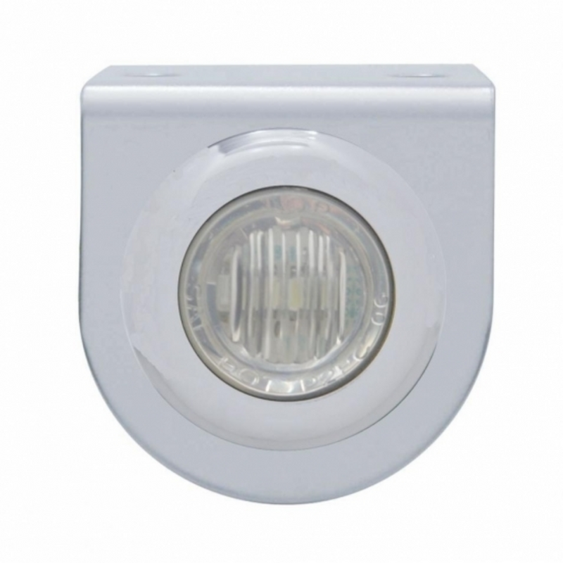 United Pacific Stainless Light Bracket With 3 LED 3/4" Mini Light Red LED/Clear Lens 37828