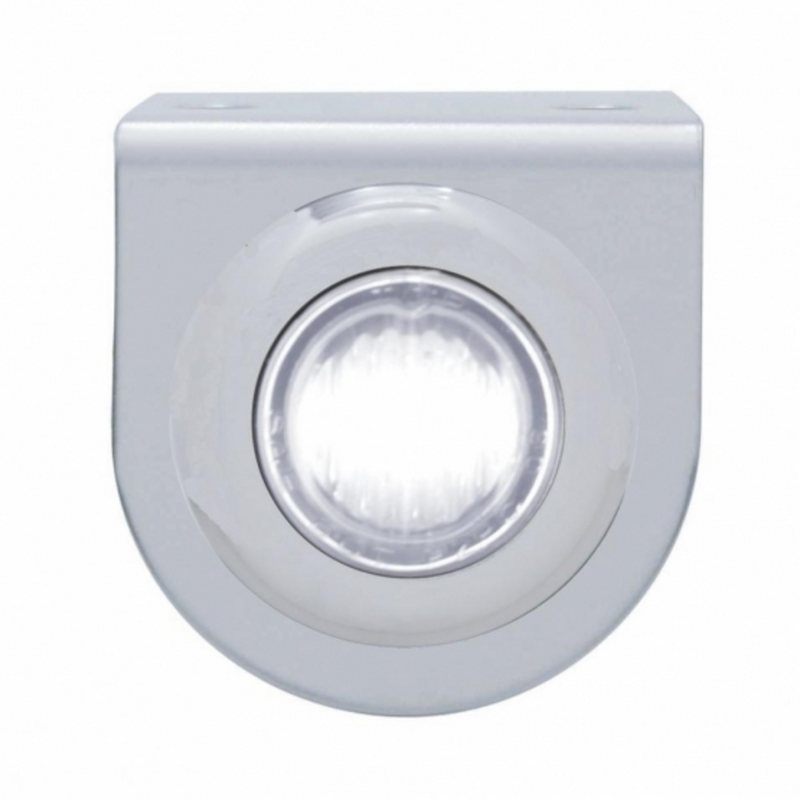 United Pacific Stainless Light Bracket With 3 LED 3/4" Mini Light White LED/Clear Lens 37830