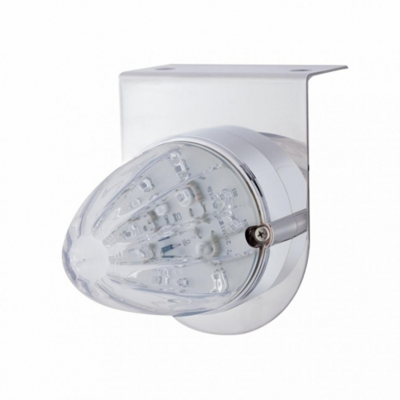 United Pacific Stainless Light Bracket With 19 LED Watermelon Light Amber LED/Clear Lens 37882
