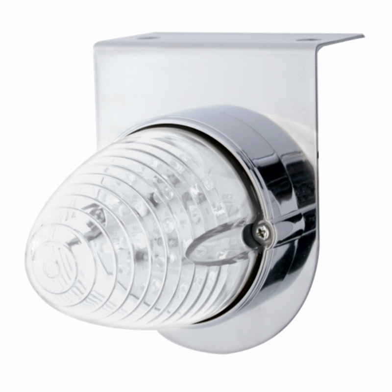United Pacific Stainless Light Bracket With 19 LED Beehive Light Amber LED/Clear Lens 37884