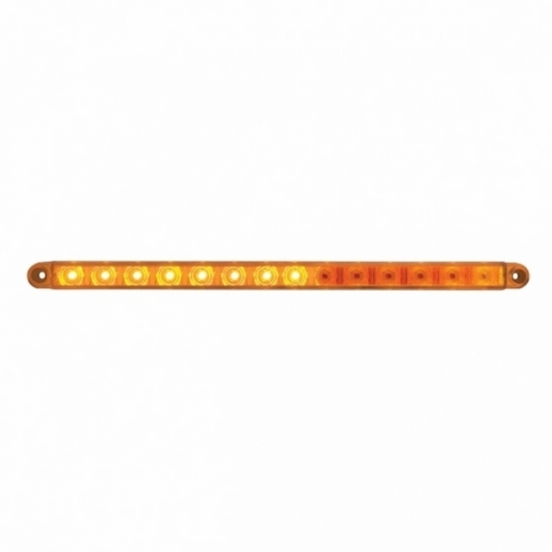United Pacific 14 LED 12" Sequential Light Bar Only Amber LED/Amber Lens (Bulk) 37896B