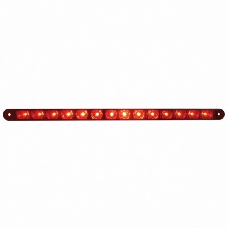 United Pacific 14 LED 12" Sequential Light Bar Only Red LED/Red Lens (Bulk) 37897B