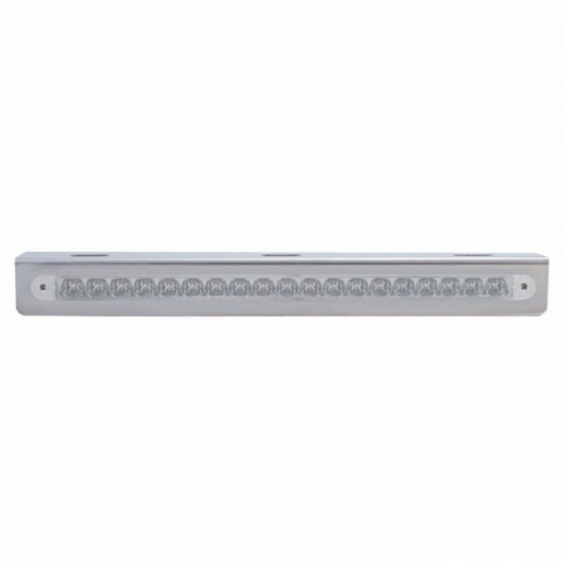United Pacific 12-3/4" Stainless Light Bracket With 19 LED 12" Light Bar Red LED/Clear Lens 37927
