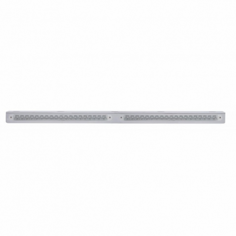 United Pacific 25-5/16" Stainless Light Bracket With 2X 19 LED 12" Light Bars Red LED/Clear Lens 37935
