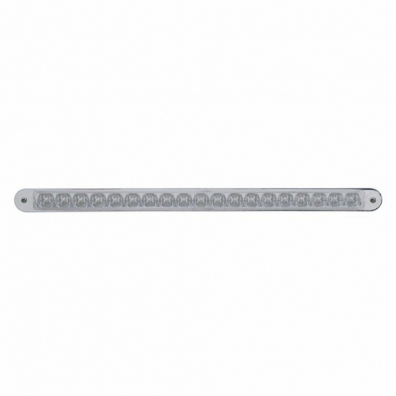 United Pacific 19 LED 12" Reflector Turn Signal Light Bar With Bezel Amber LED/Clear Lens 37942