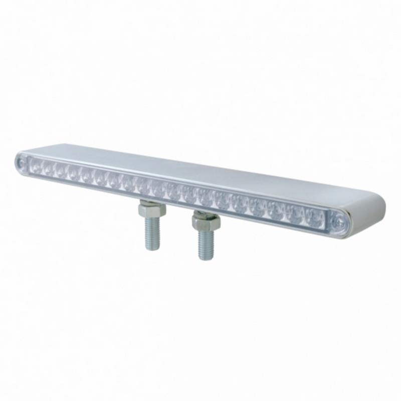 United Pacific 38 LED 12" Reflector Double Face Light Bar Amber & Red LED/Clear Lens 37945