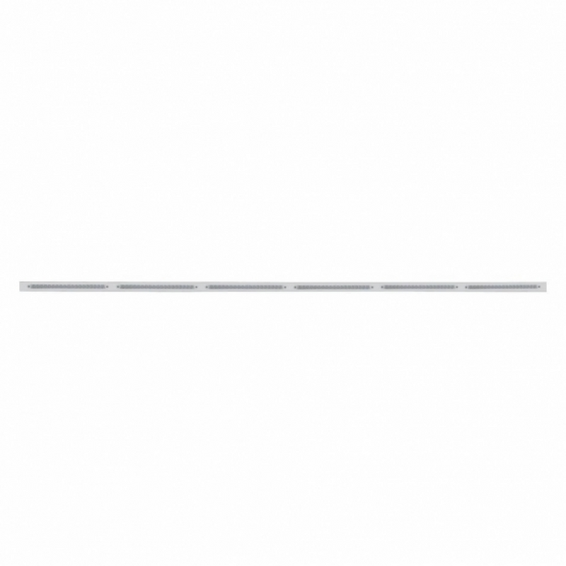 United Pacific 79-1/2" Stainless Bumper Light Bracket With 6X 19 LED 12" Light Bars Amber LED/Clear Lens 37952