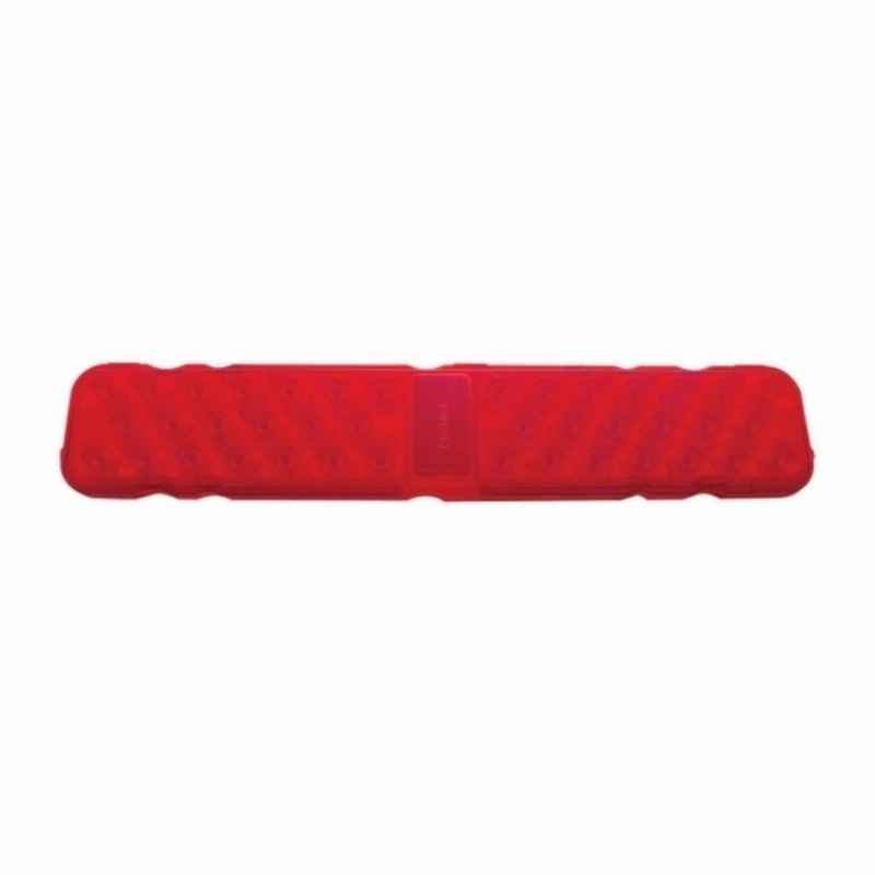 United Pacific 40 LED Rectangular Light (Stop, Turn & Tail) Red LED/Red Lens 37959