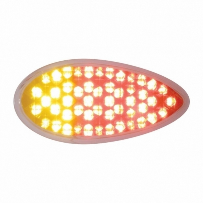 United Pacific 51 LED Duo Auxiliary/Utility Light Red/Amber LED With Clear Lens 37966