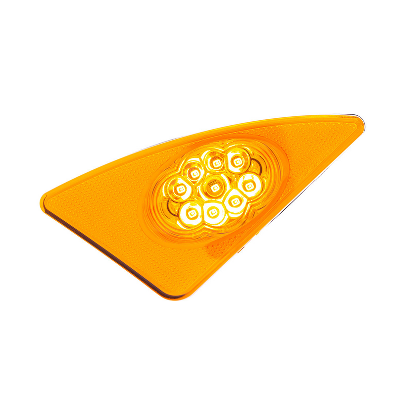 United Pacific 9 LED Competition Series Fender Light For 2007-2017 Kenworth T660 (Driver) -Amber LED/Lens 38037