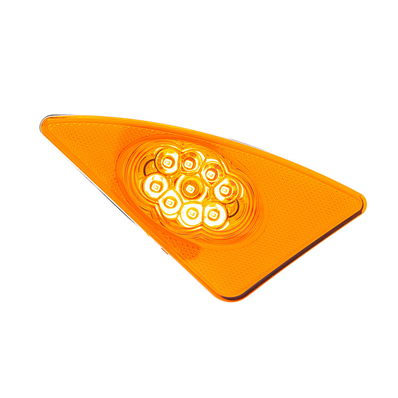 United Pacific 9 LED Competition Series Fender Light For 2007-2017 Kenworth T660 (Passenger) -Amber LED/Lens 38038