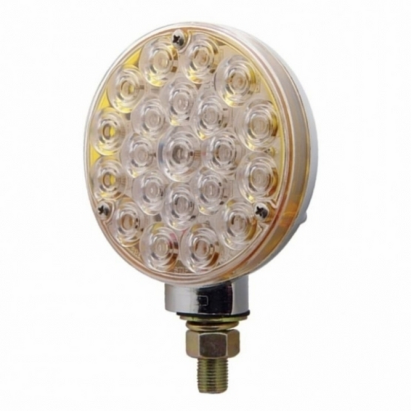 United Pacific 21 LED Single Face Turn Signal Light Red LED/Clear Lens 38125