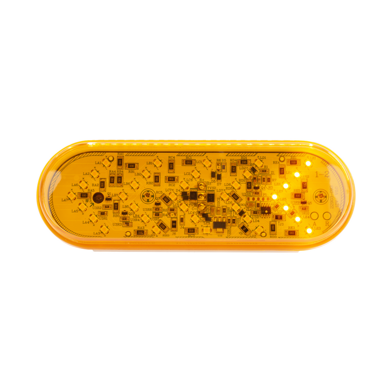 United Pacific 36 LED 6" Oval Sequential Light (Turn Signal)- Amber LED/Amber Lens (Bulk) 38143B