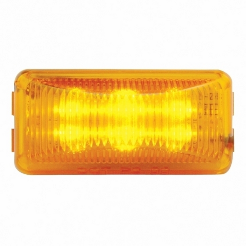 United Pacific 6 LED Rectangular Light (Clearance/Marker) Amber LED/Amber Lens 38158