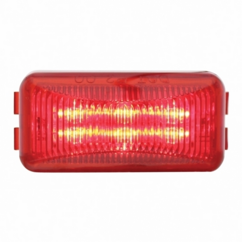 United Pacific 6 LED Rectangular Light (Clearance/Marker) Red LED/Red Lens 38159