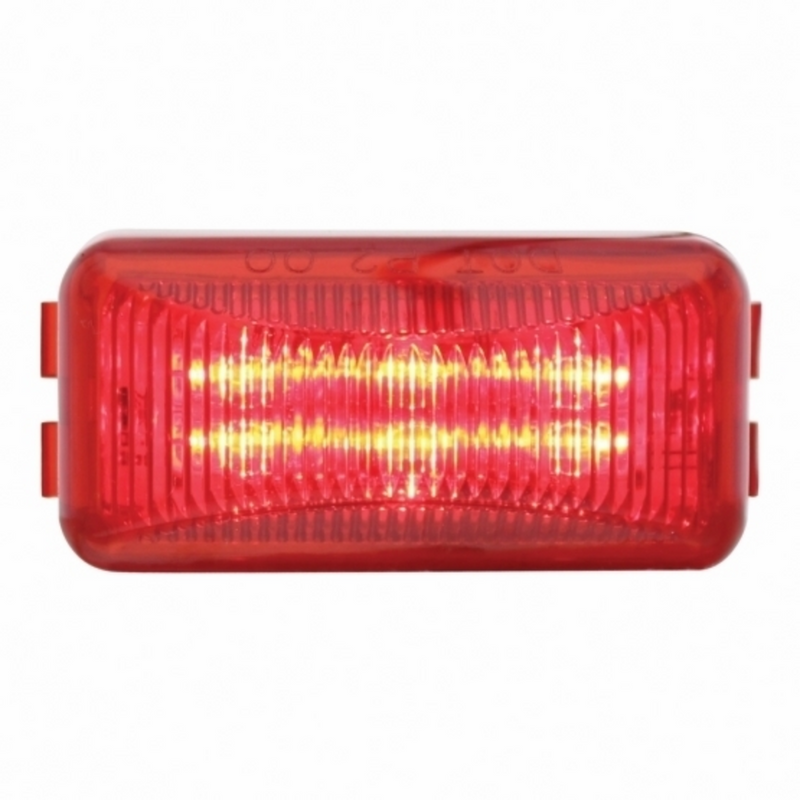 United Pacific 6 LED Rectangular Light (Clearance/Marker) Red LED/Red Lens (Bulk) 38159B