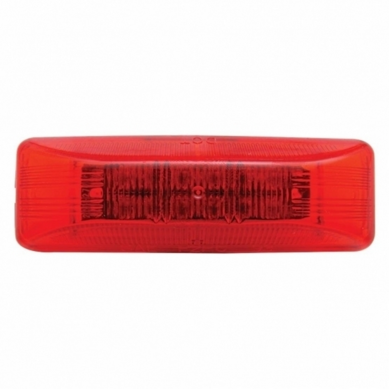 United Pacific 12 LED Rectangular Light (Clearance/Marker) Red LED/Red Lens 38162