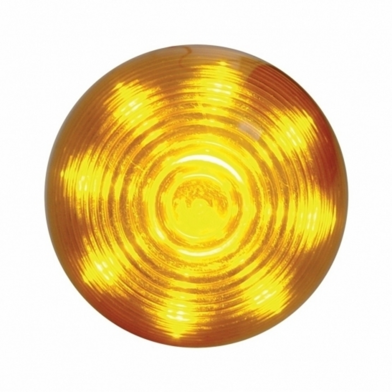 United Pacific 9 LED 2" Round Beehive Light (Clearance/Marker) Amber LED/Amber Lens 38168