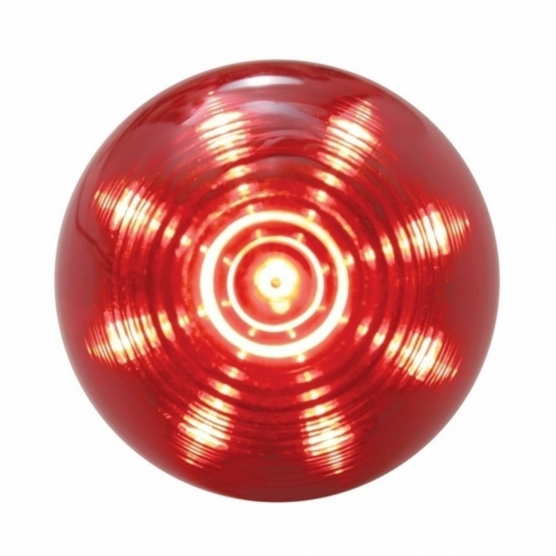 United Pacific 9 LED 2" Round Beehive Light (Clearance/Marker) Red LED/Red Lens 38169