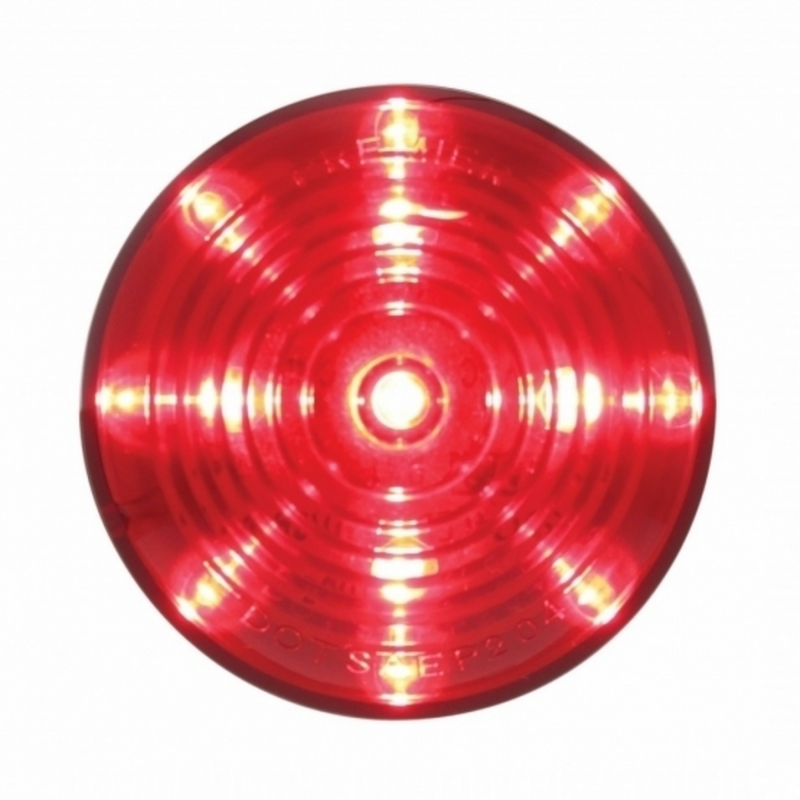 United Pacific 13 LED 2.5" Round Roadster Light (Clearance/Marker) Red LED/Red Lens 38175