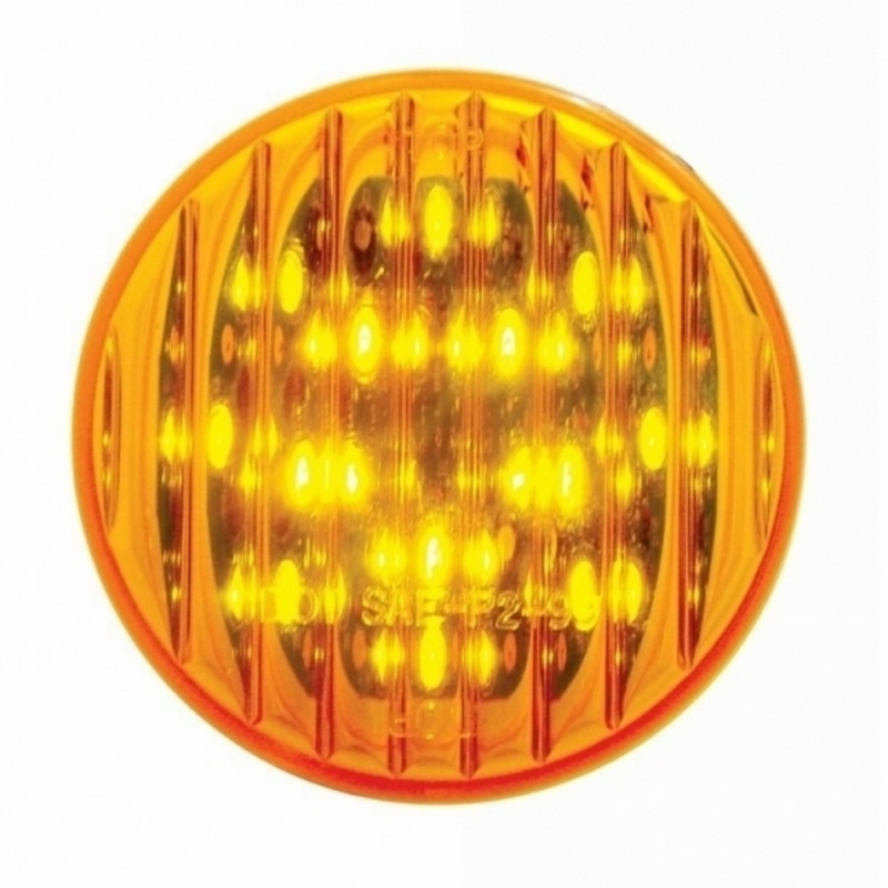 United Pacific 13 LED 2.5" Round Light (Clearance/Marker) Amber LED/Amber Lens (Bulk) 38176B