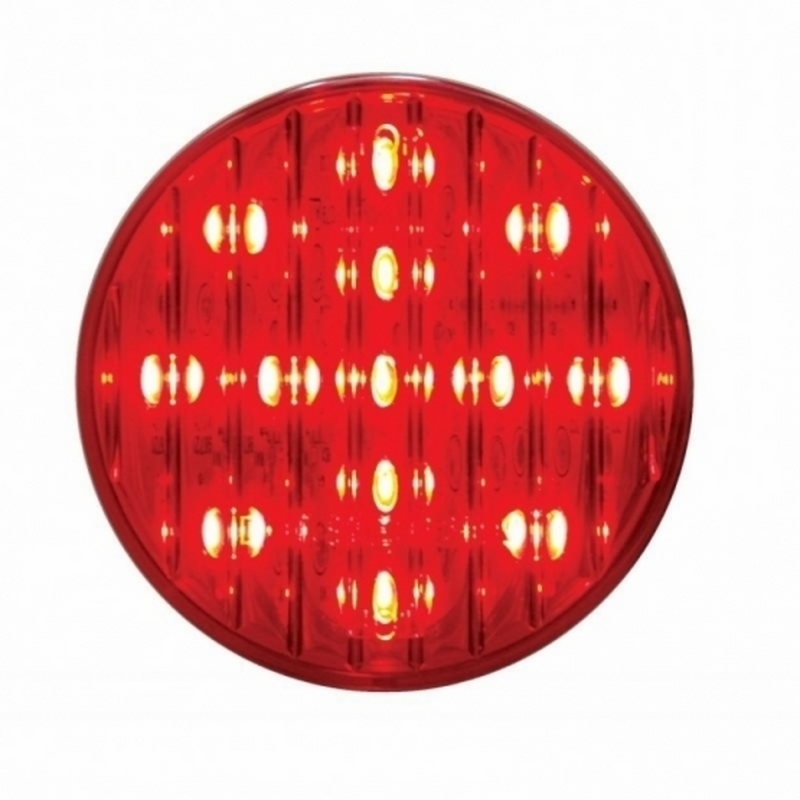 United Pacific 13 LED 2.5" Round Light (Clearance/Marker) Red LED/Red Lens 38177