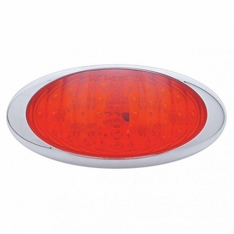 United Pacific 40 LED Oval Phantom III Light (Stop, Turn & Tail) Red LED/Red Lens 38215