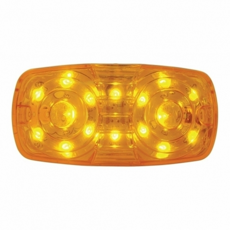 United Pacific 16 LED 4" X 2" Rectangular Light (Clearance/Marker)- Amber LED/Amber Lens 38225