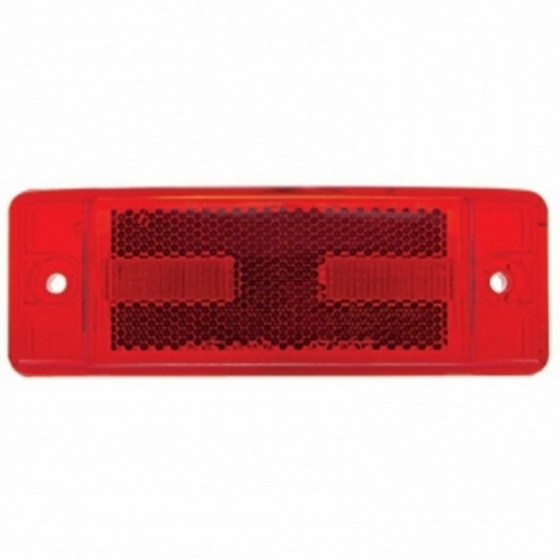 United Pacific 16 LED Rectangular Clearance/Marker Light With Reflex Lens Red LED/Red Lens 38254