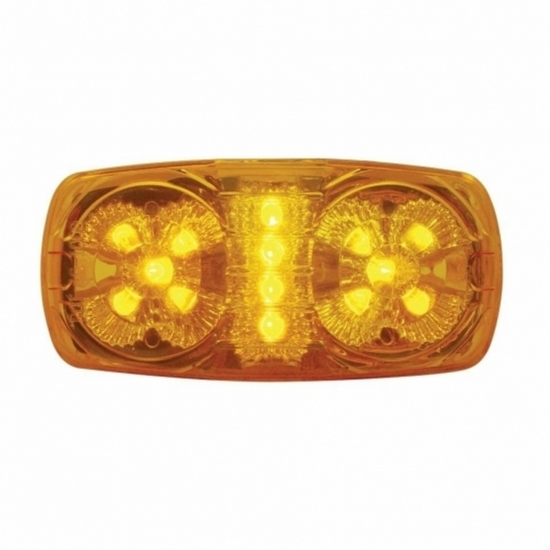 United Pacific 14 LED Reflector Rectangular Light (Clearance/Marker) Amber LED/Amber Lens 38314