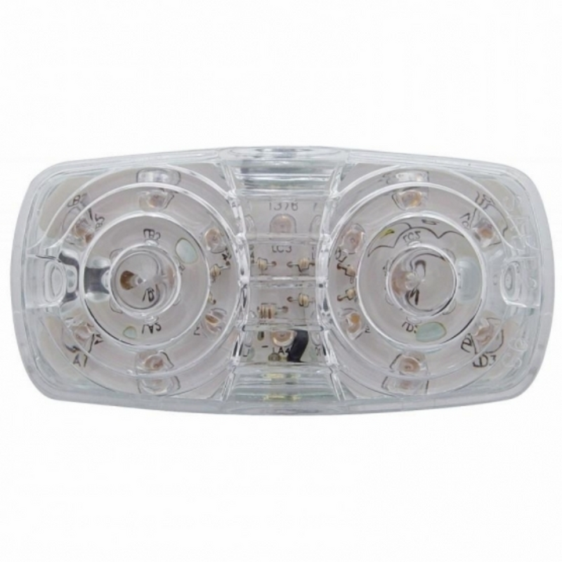 United Pacific 16 LED 4" X 2" Rectangular Light (Clearance/Marker)- Amber LED/Clear Lens 38325