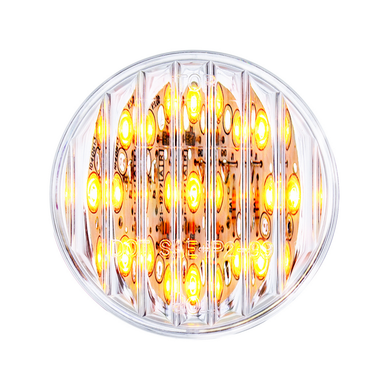 United Pacific 9 LED 2" Round Light (Clearance/Marker) Amber LED/Clear Lens (Bulk) 38362B