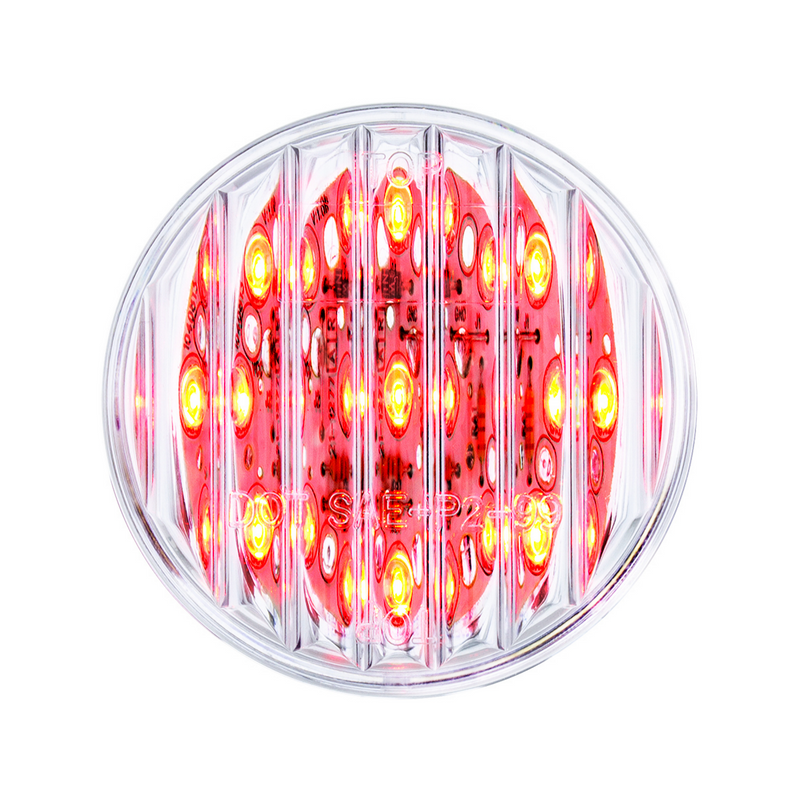 United Pacific 9 LED 2" Round Light (Clearance/Marker) Red LED/Clear Lens 38363
